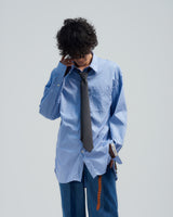 BED j.w. FORD "Day 5 Shirts – Stripe" Tie Shirts|ベッドフォード "デイ5シャツ – ストライプ" タイ付きシャツ メンズモデル着用