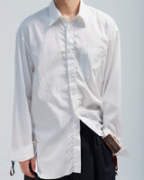 BED j.w. FORD "Day 5 Shirts – White" Tie Shirts|ベッドフォード "デイ5シャツ – ホワイト" タイ付きシャツ メンズモデル着用