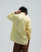BED j.w. FORD "Day 5 Shirts – Yellow" Tie Shirts|ベッドフォード "デイ5シャツ – イエロー" タイ付きシャツ メンズモデル着用