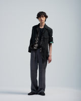 BED j.w. FORD "Jacketee – Black" Cutsewn Jacket|ベッドフォード "ジャケッティー – ブラック" カットソージャケット メンズモデル着用