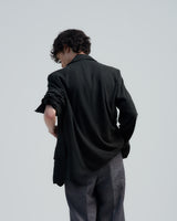 BED j.w. FORD "Jacketee – Black" Cutsewn Jacket|ベッドフォード "ジャケッティー – ブラック" カットソージャケット メンズモデル着用