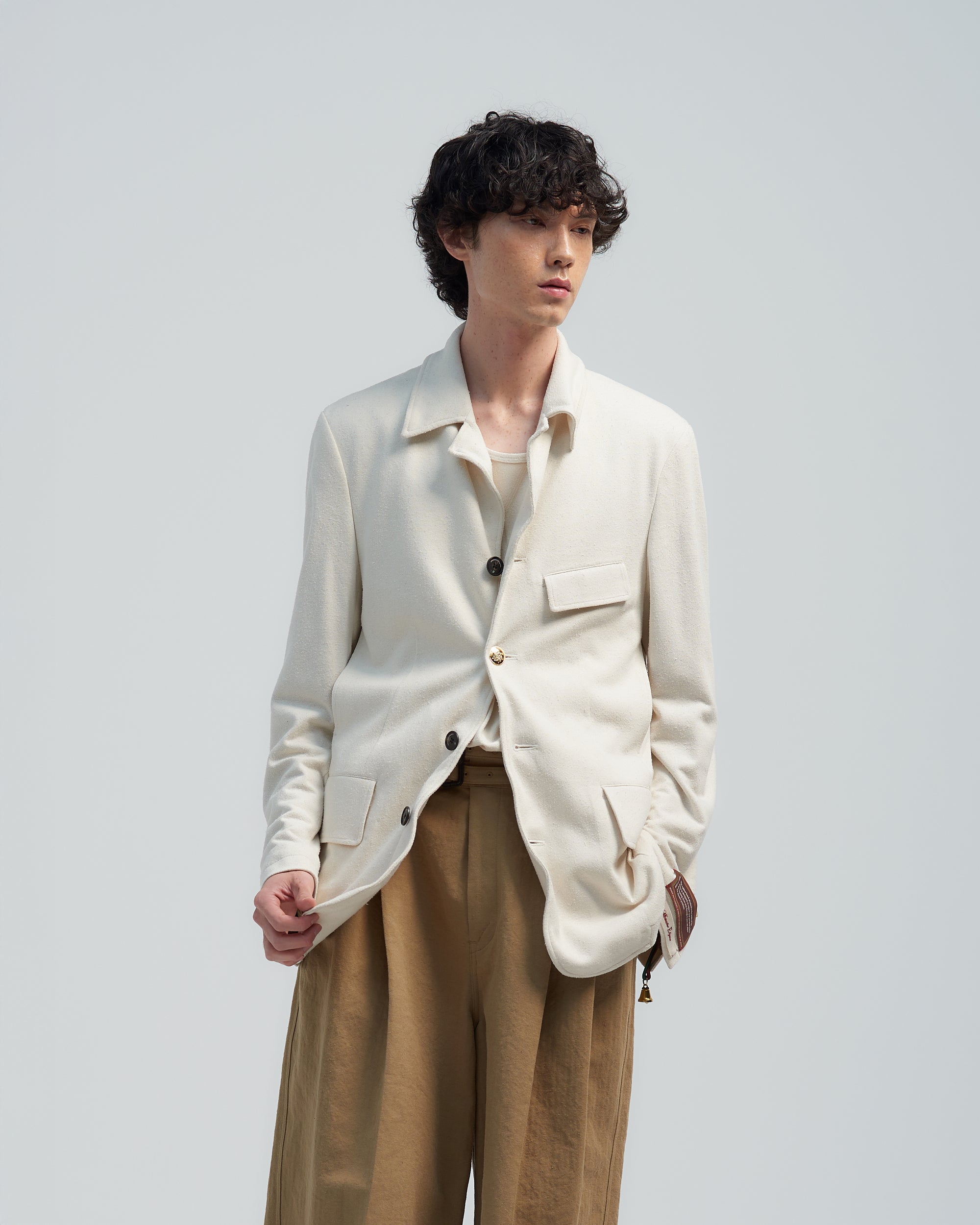 ジャケット・アウター BED J.W. FORD/CollarlessJKTver.2/L.Beige Jacketee – Ivory｜BED j.w. FORD Official Website