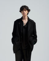 BED j.w. FORD "Nice Material Easy J – Black" Single Breasted Jacket|ベッドフォード "ナイスマテリアルイージージェー – ブラック" シングルブレストジャケット メンズモデル着用