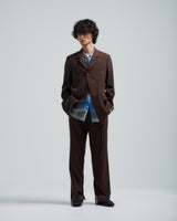 BED j.w. FORD "Team Jacket – Brown" Suit Jacket|ベッドフォード "チームジャケット – ブラウン" スーツジャケット メンズモデル着用