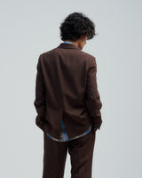 BED j.w. FORD "Team Jacket – Brown" Suit Jacket|ベッドフォード "チームジャケット – ブラウン" スーツジャケット メンズモデル着用