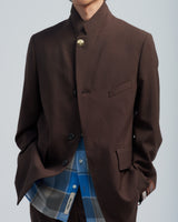BED j.w. FORD "Team Jacket – Brown" Suit Jacket|ベッドフォード "チームジャケット – ブラウン" スーツジャケット メンズモデル着用