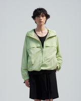 BED j.w. FORD "Not like a mountain – Mint" Anorak Parka|ベッドフォード "ノットライクアマウンテン – ミント" アノラックパーカ メンズモデル着用