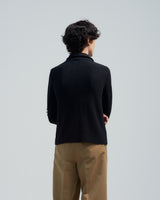 BED j.w. FORD "Drivers High – Black" Drivers Knit Sweater|ベッドフォード "ドライバーズハイ – ブラック" ドライバーズニット メンズモデル着用