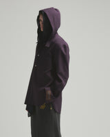 BED j.w. FORD "Two Hooded – Bordeaux" Hooded Shirts|ベッドフォード "ツーフーデット – ボルドー" フード付きシャツ メンズモデル着用