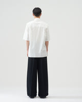 Half-sleeve Tie Shirts – White