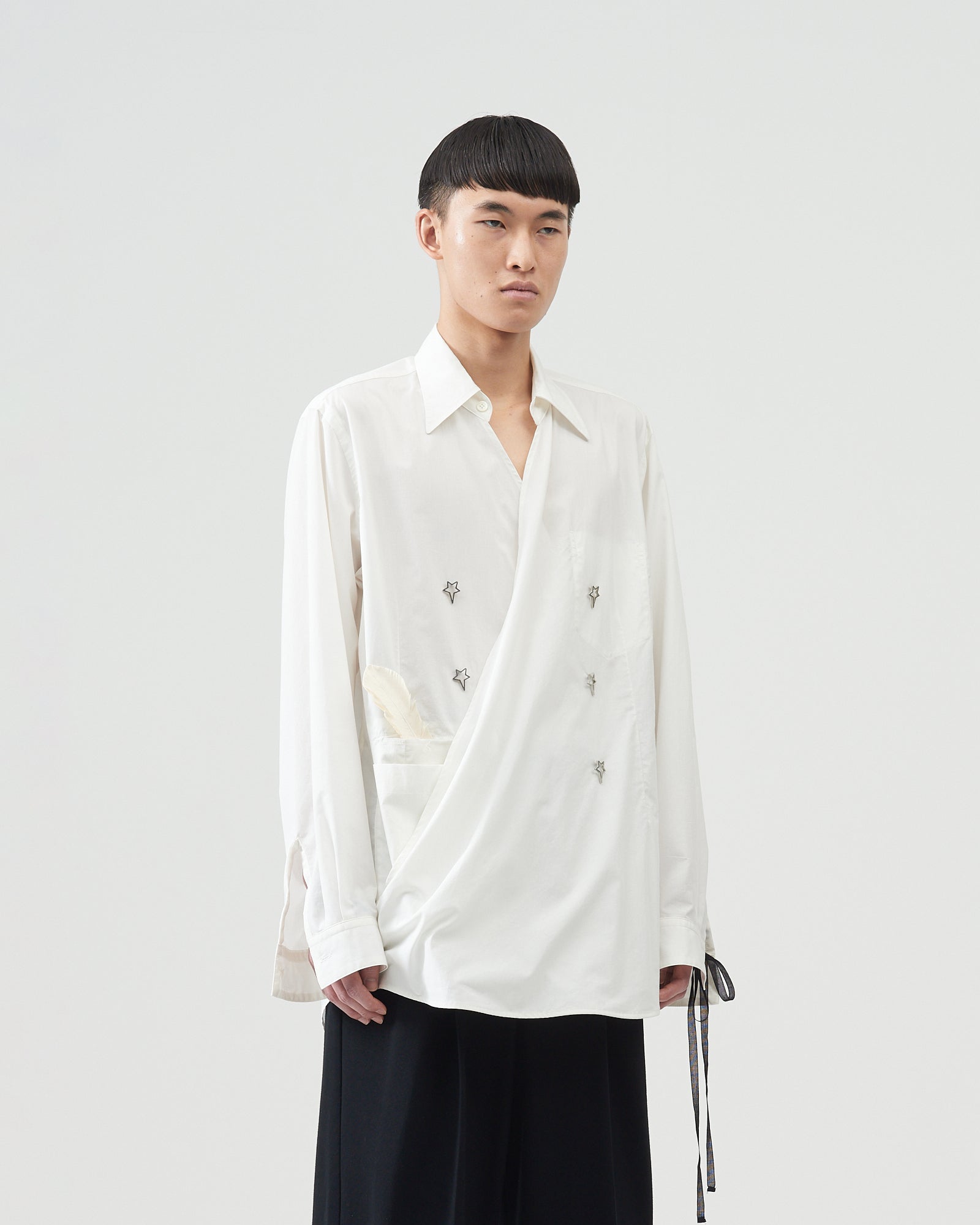 Overlap Pullover Shirts – White｜BED j.w. FORD Official Website