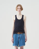 Wool Regular Tank-top – Navy