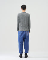 Henry-neckline Shirts – Black×White