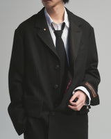 BED j.w. FORD "AE-Jacket – Black" Middle Jacket|ベッドフォード "エーイージャケット – ブラック" ミドル丈ジャケット メンズモデル着用