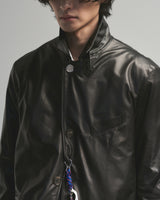 BED j.w. FORD "AE-Leather – Black" Leather Jacket|ベッドフォード “エーイーレザー – ブラック” レザージャケット メンズモデル着用