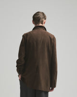 BED j.w. FORD "AE-Leather – Brown" Leather Jacket|ベッドフォード “エーイーレザー – ブラウン” レザージャケット メンズモデル着用