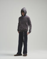 BED j.w. FORD "Long long sleeve – Gray” Velour Sweater|ベッドフォード “ロングロングスリーブ – グレー” ベロアセーター メンズモデル着用