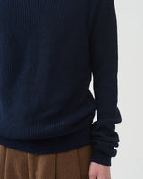 Mock-neck Sweater – Navy