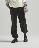 BED j.w. FORD "Not Training – Black” Leather Track Pants|ベッドフォード "ノットトレーニング – ブラック” レザートラックパンツ メンズモデル着用