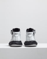 "WAYNE" OG Sole Patent Leather High-top Sneaker - White