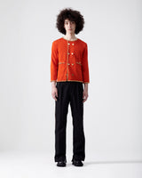 Chain Knit Pullover – Orange