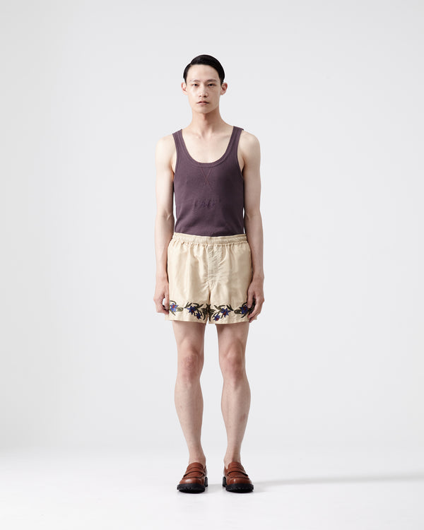 Embroidery Boxers Shorts – Gold