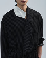 BED j.w. FORD "Short Gown – Black" Short Gown|ベッドフォード "ショートガウン – ブラック" ショートガウン メンズモデル着用