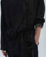 BED j.w. FORD "Short Gown – Black" Short Gown|ベッドフォード "ショートガウン – ブラック" ショートガウン メンズモデル着用