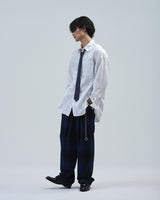 BED j.w. FORD "Day 5 – White" Tie Shirts|ベッドフォード "デイ5 – ホワイト" タイ付きシャツ メンズモデル着用
