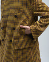 BED j.w. FORD "or Coat? – Sepia" Long Double Breasted Jacket|ベッドフォード "オアコート? – セピア" ロングダブルブレストジャケット メンズモデル着用