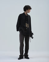 BED j.w. FORD "Ribbon – Stripe" Ribbon Shirts|ベッドフォード "リボン – ストライプ" リボンシャツ メンズモデル着用