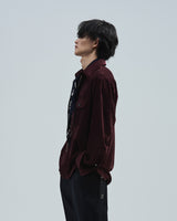 BED j.w. FORD "Party Call – Purple" Pullover Shirts|ベッドフォード "パーティーコール – パープル" プルオーバーシャツ メンズモデル着用