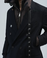 BED j.w. FORD "W – Black" Double Breasted Jacket|ベッドフォード "ダブル – ブラック" ダブルブレストジャケット メンズモデル着用