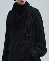 BED j.w. FORD "Scarf – Stripe" Scarf Shirts|ベッドフォード "スカーフ – ストライプ" スカーフシャツ メンズモデル着用