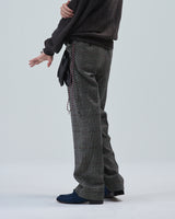 BED j.w. FORD "4 Pockets – Black×White" Straight Silhouette Pants|ベッドフォード "4ポケッツ – ブラック×ホワイト" ストレートシルエットパンツ メンズモデル着用
