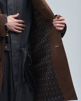 BED j.w. FORD "Paint it Dark – Cognac" Leather Jacket|ベッドフォード "ペイントイットダーク – コニャック" レザージャケット メンズモデル着用