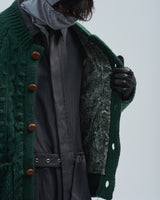 BED j.w. FORD "Cowichan – Green" Cowichan Knit Sweater|ベッドフォード "カウチン – グリーン" カウチンセーター メンズモデル着用