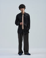 BED j.w. FORD "Day 5 – Black" Tie Shirts|ベッドフォード "デイ5 – ブラック" タイ付きシャツ メンズモデル着用