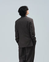 BED j.w. FORD "W – Brown" Double Breasted Jacket|ベッドフォード "ダブル – ブラウン" ダブルブレストジャケット メンズモデル着用
