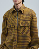 BED j.w. FORD "Two Pockets – Sepia" Pullover Shirts|ベッドフォード "ツーポケッツ – セピア" プルオーバーシャツ メンズモデル着用