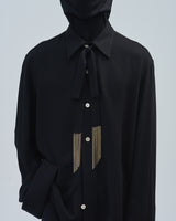 BED j.w. FORD "Ribbon – Black" Ribbon Shirts|ベッドフォード "リボン – ブラック" リボンシャツ メンズモデル着用