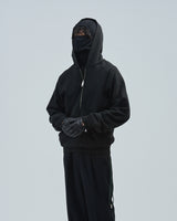 BED j.w. FORD "Hoodie – Black" Half Zip Hoodie|ベッドフォード "フーディー – ブラック" ハーフジップフーディー メンズモデル着用