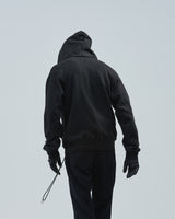 BED j.w. FORD "Hoodie – Black" Half Zip Hoodie|ベッドフォード "フーディー – ブラック" ハーフジップフーディー メンズモデル着用