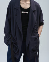 BED j.w. FORD "Short Gown – D.Navy" Short Gown|ベッドフォード "ショートガウン – ダークネイビー" ショートガウン メンズモデル着用