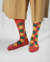 BED j.w. FORD "argyle – Red" Socks｜ベッドフォード "アーガイル – レッド" ソックス
