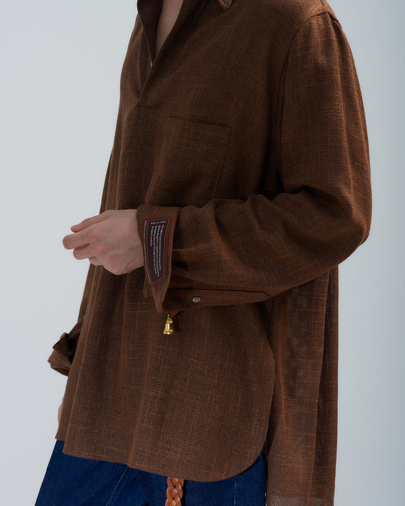 BED J.W. FORD 25ss スキッパーフードシャツ Nice Material Tops – Brown｜BED j.w. FORD Official Website