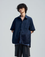 BED j.w. FORD "SNS – Navy" Short Sleeve Shirt｜ベッドフォード "エスエヌエス – ネイビー" ショートスリーブシャツ メンズモデル着用