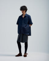 BED j.w. FORD "SNS – Navy" Short Sleeve Shirt｜ベッドフォード "エスエヌエス – ネイビー" ショートスリーブシャツ メンズモデル着用