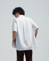 BED j.w. FORD "SNS – White" Short Sleeve Shirt｜ベッドフォード "エスエヌエス – ホワイト" ショートスリーブシャツ メンズモデル着用