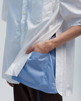 BED j.w. FORD "SNS – White" Short Sleeve Shirt｜ベッドフォード "エスエヌエス – ホワイト" ショートスリーブシャツ メンズモデル着用